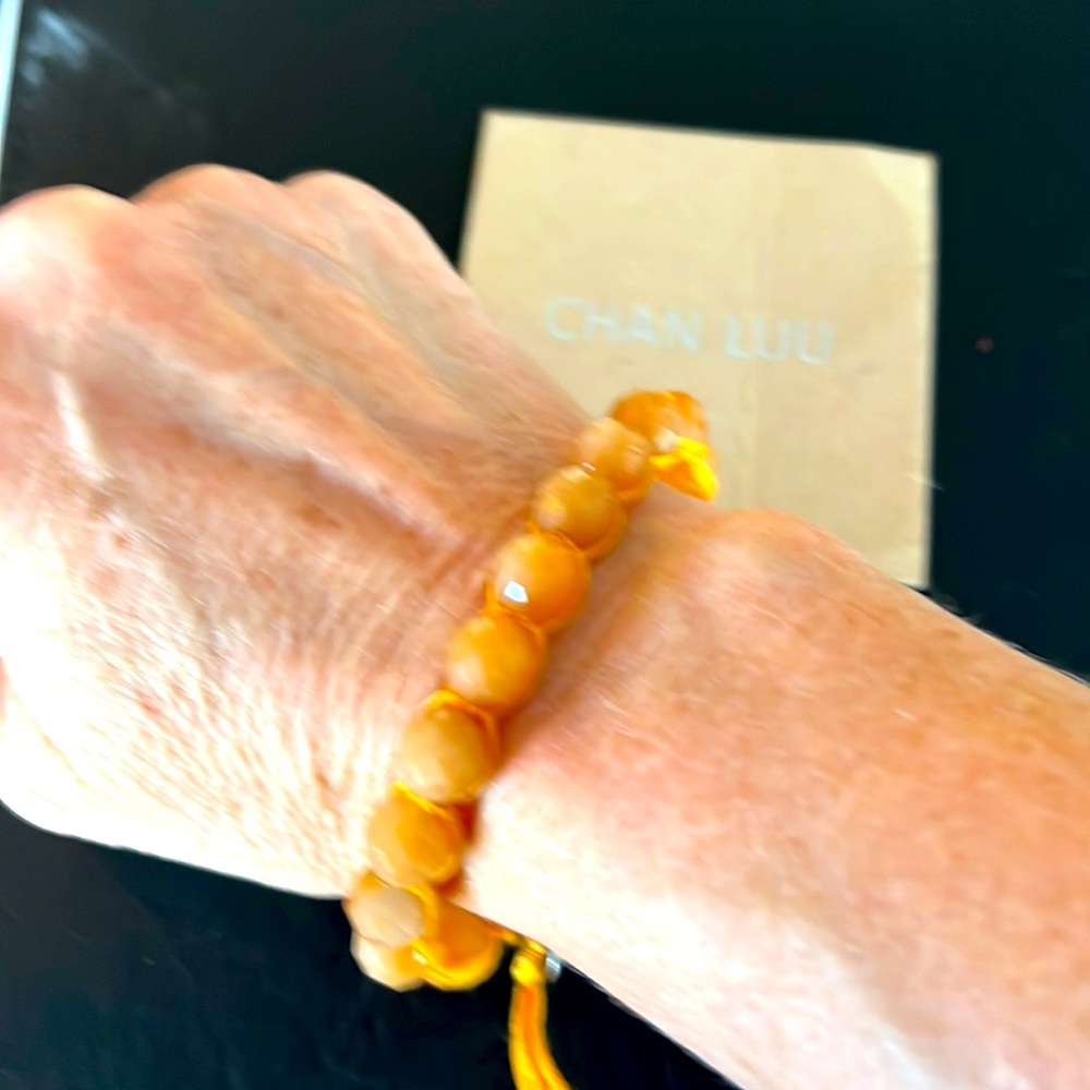 Chan Luu single wrap large bead bracelet-orange Worn once